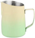 Milk Frother Cup Stainless Steel 450ML Coffee Milk Frothing Pitcher Jug 304 Stainless Steel Precise Scale Latte Barista Professional CafeUtensil(Green) by Unknown
