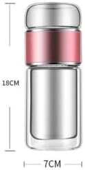3-in-1 Smart Tea Infuser Bottle with Filter, Double Wall Glass, 280ml, Heat Resistant, Leak-Proof(280ml) - Image 2