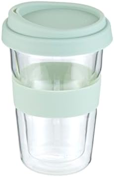 Restaurantware - Forma Professional 13.5 Ounce Insulated Travel Mugs, 10 Double Wall Coffee Mugs - Includes Lids And Sleeves, Reusable, Clear Borosilicate Glass Tumblers, Dishwashable, Microwavable by Restaurantware