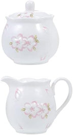 1 Set Ceramic Milk Jug Sugar Bowl White Utensils Set Coffee Syrup Set Coffee Dripper Set Ceramic Sugar Jar Candy Canister Tea Mug with Lid Coffee Pot Sugar Pot with Lid Ceramics Jars (Bianco 12X7.5CM) by Unknown