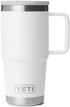 YETI Rambler 20 oz Travel Mug with Flip Straw Lid – Stainless Steel, Vacuum Insulated, Leakproof, Cup Holder Friendly, White by YETI