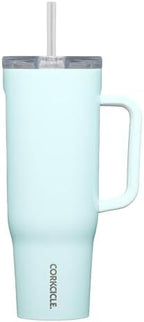 Corkcicle Cruiser Tumbler with Handle & Straw, 40 oz, Gloss Powder Blue by Corkcicle