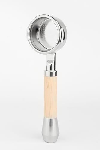 LILQ 58mm Bottomless Naked 2 Ears Portafilter | Compatible with Breville Machines | Stable Handle (Maple Fusion, 58mm For Breville) by LILQCoffeeEssentials