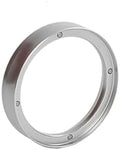 Portafilter Funnel 9 Pcs Coffee Metering Ring Aluminum Alloy Magnetic Handle Powder to Prevent Flying (51/53/58mm)(Silver-53MM-) by Unknown