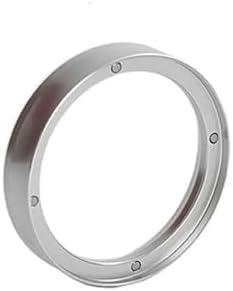 Portafilter Funnel 9 Pcs Coffee Metering Ring Aluminum Alloy Magnetic Handle Powder to Prevent Flying (51/53/58mm)(Silver-53MM-) by Unknown