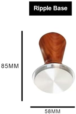 51/53/58mm Espresso Coffee Tamper Spring-loaded Calibrated Tamper with Premium Stainless Steel Walnut Wooden Handle Tamper - Image 2