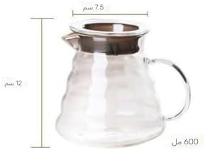 SODEF V60 Dripper Glass Carafe Grinder Set 600ml Ceramic Coffee Brewing Equipment for Pour Over Coffee Lovers - Image 5