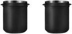 58mm Espresso Coffee Dosing Cup Portafilter 304 Stainless Steel Accessories Home Barista Gift(2pcs Black) by Unknown