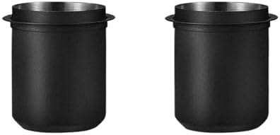 58mm Espresso Coffee Dosing Cup Portafilter 304 Stainless Steel Accessories Home Barista Gift(2pcs Black) by Unknown