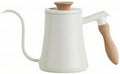 Stainless Steel Gooseneck Coffee Kettle, White by kowaku