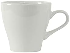Tuxton BPF-1208 Vitrified China Europa Cup, 12 oz, Porcelain White (Pack of 24), by Tuxton