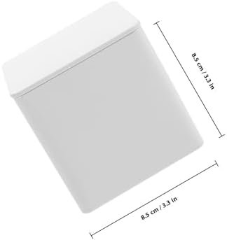 HOMSFOU 4pcs White Tinplate Airtight Storage Boxes for Tea and Coffee Beans - Image 2