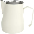 350/500ml Stainless Steel Milk Frothing Pitcher Coffee Barista Frother Pitcher Espresso Steaming Frother Latte Cup Milk Jug(White 350ml) by Unknown