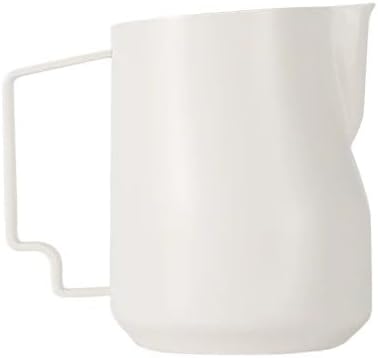 350/450ml Turbo Milk Frothing Pitcher Steaming Pitchers Professional Foam Jug Home Barista Kitchen Accessorie(350ml White) by Unknown