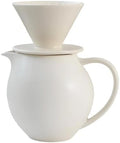 Elegant Ceramic Pours Over Coffee Maker Set with Dripper and 830ml Carafe Pot for Home Office and Cafes Restaurant by Unknown