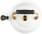 Le Creuset Enamel On Steel Whistling Tea Kettle, 1.7 qt., White/Gold - Image 2