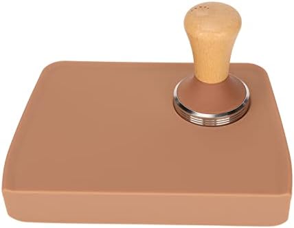 2 Pack Coffee Tamper Mat, Silicone Espresso Tamping Station with 90 Degree Corner, Brown, 51mm Diameter, for Coffee Bar, Kitchen Counter (51mm / 2.01in Tamper) - Image 6