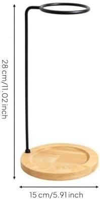 Baoblaze Coffee Stand Metal Upright Wooden Dripper Holder Stable Pour Over Frame Support Organizer Suitable for Personal Use Home Office 28cm - Image 4