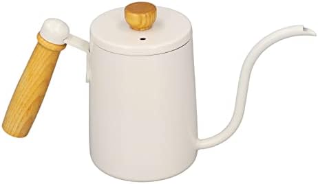 Gooseneck 20 Oz Pour Over Coffee Kettle (White) by POENVFPO