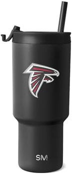Simple Modern Atlanta Falcons Tumbler with Flip Lid, Straw 30oz | NFL by Unknown
