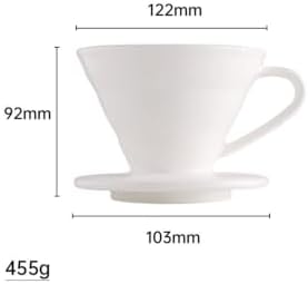 SODEF V60 02 Dripper Ceramic Coffee Brewing Equipment for Pour Over Coffee 660 ml Capacity White - Image 2