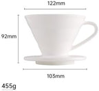 SODEF V60 02 Dripper Ceramic Coffee Brewing Equipment for Pour Over Coffee 660 ml Capacity White - Image 2