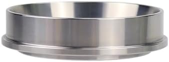 Coffee Bottomless Portafilter 54mm Double Spout Naked,Compatible For Breville, Compatible For Sage, 870 878 880 Espresso Machine Accessories Barista Tools(53mm Dosing Ring SS) by Unknown