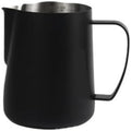 Milk Frother Cup Stainless Steel Pointed Mouth Coffee Latte Art Cup 400ml/600ml Stainless Steel Big Belly Double Scale Milk Pitcher Tool(600ml,Black) by Unknown