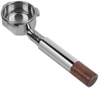 Openwork Bottomless Portafilter, Compatible For IKAPE,Stainless Steel And Walnut Espresso Handle,54 / 58mm Extraction Precision Basket(54mm Silver) by Unknown