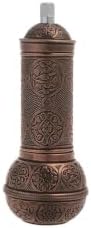 SODEF Antique Copper Zamak Coffee Grinder with Knob, Manual Hand Crank Burr Grinder, 7.1 in Height, Zamak Cast Material, Vintage Style for Freshly Ground Coffee Beans, Easy to Wipe - Multicolor - Image 2