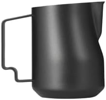 350/450ml Turbo Milk Frothing Pitcher Steaming Pitchers Professional Foam Jug Home Barista Kitchen Accessorie(350ml Black) by Unknown