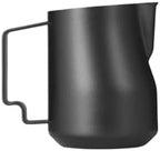 350/450ml Turbo Milk Frothing Pitcher Steaming Pitchers Professional Foam Jug Home Barista Kitchen Accessorie(350ml Black) by Unknown