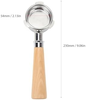 54Mm Bottomless Portafilter, Stainless Steel Coffee Portafilter, Detachable Coffee Portafilter with Handle for Coffee Machine (Type A2 Beech Wood) - Image 3