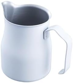 Stainless Steel Milk Frothing Pitcher Pour Over Coffee Kettle Steaming Cup(White,700ml) by Unknown