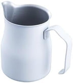 Stainless Steel Milk Frothing Pitcher Pour Over Coffee Kettle Steaming Cup(White,700ml) by Unknown