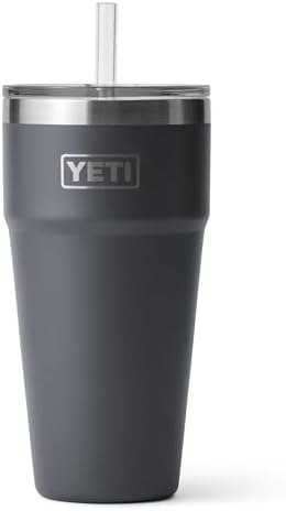 YETI Rambler 26 oz Straw Cup, Vacuum Insulated, Stainless Steel with Straw Lid by YETI