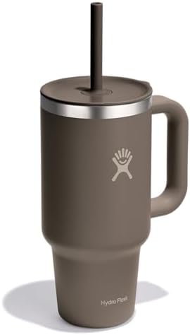 Hydro Flask Travel Tumbler with Handle, Lid and Straw - Insulated Stainless Steel in 32 Oz Sandpiper - Image 2