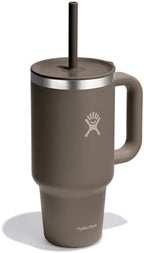 Hydro Flask Travel Tumbler with Handle, Lid and Straw - Insulated Stainless Steel in 32 Oz Sandpiper - Image 2