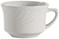 Tuxton China YPF-0752 Cup, 7 oz., 3-5/8" Diameter x 2-1/2"H, Short, Embossed, Microwave and Dishwasher Safe, Oven Proof, Fully Vitrified, TuxCare, Healthcare, Sonoma, Pack of 36 by Tuxton