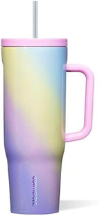 Corkcicle Cruiser Tumbler with Handle & Straw, 40 oz, Rainbow Unicorn by Corkcicle