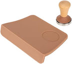 2 Pieces Integrated Coffee Cup Mat Silicone Coffee 90 Degree Corner Tampering Mat with Tamper (51mm / 2.01in Tamper) - Image 7