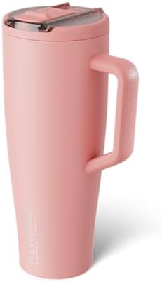BrüMate Era Flip 40oz Tumbler with 100% Leakproof Covered Straw Lid | Hygienic Covered Straw | Insulated Stainless Steel Water Bottle with Handle | Cup Holder Friendly | BPA-Free (Guava) - Image 2