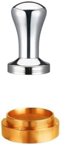 Stainless Steel Coffee Machine Accessories Espresso Base Press Leveler Fitsfor Portafilter(1Tamper1Ring-Gold) by Unknown