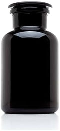 Infinity Jars 1L (34 Fl oz) Black Ultraviolet Blocking Glass Apothecary Jar Airtight Smell‑Proof Refillable Container for Herbs, Spices, Tea & Essential Oils by InfinityJars