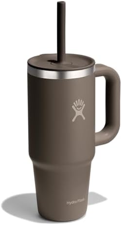 Hydro Flask Travel Tumbler with Handle, Lid and Straw - Insulated Stainless Steel in 24 Oz Sandpiper - Image 2