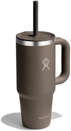 Hydro Flask Travel Tumbler with Handle, Lid and Straw - Insulated Stainless Steel in 24 Oz Sandpiper - Image 2
