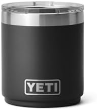 YETI Rambler 10 oz Ceramic Lined Lowball 2.0, Vacuum Insulated with MagSlider Lid, Black by YETI