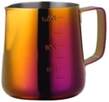 Milk Frother Cup Stainless Steel 350/550ml Espresso Coffee Pull Flower Milk Mugs Cup Stainless Steel Craft Latte Art Jug Pitcher Mug(350ml Red) by Unknown