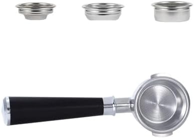 58MM Bottomless Filter Portafilter,Compatibility E61 brewing head, with 1/2/4 cups basket(Type a) by Unknown