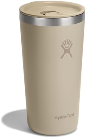 Hydro Flask All Around Tumbler Press-in Lid, Insulated Travel Mug, Stainless Steel Coffee Cup 20 Oz Oat Tan - Image 2